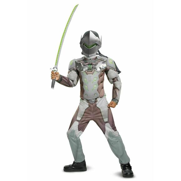 Overwatch GENJI Costume Cosplay Child MEDIUM 7-8 Disguise Dress-Up New - Picture 1 of 3